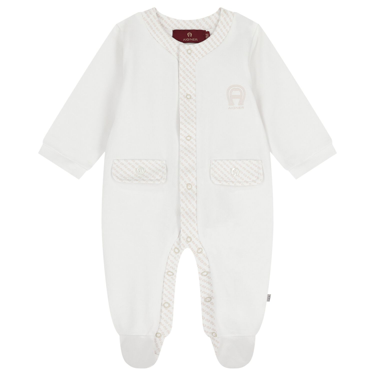 Baby Boys Navy Blue Logo Babygrow, 1, hi-res