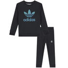 بدلة رياضية بشعار تريفويل باللون الأسود, 1, hi-res