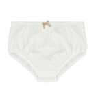 طقم فستان أورجانزا بطبعة قلوب باللون الابيض والبيج, 1, hi-res