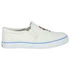 Girls Ivory Slip-On Trainers, 1, hi-res