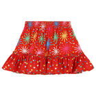 Girls Red Flared Skirt, 1, hi-res