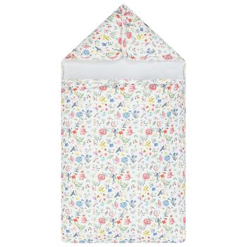 My Little Pie Baby Girls White Floral Baby Nest, 1 Baby Girls White Floral Baby Nest