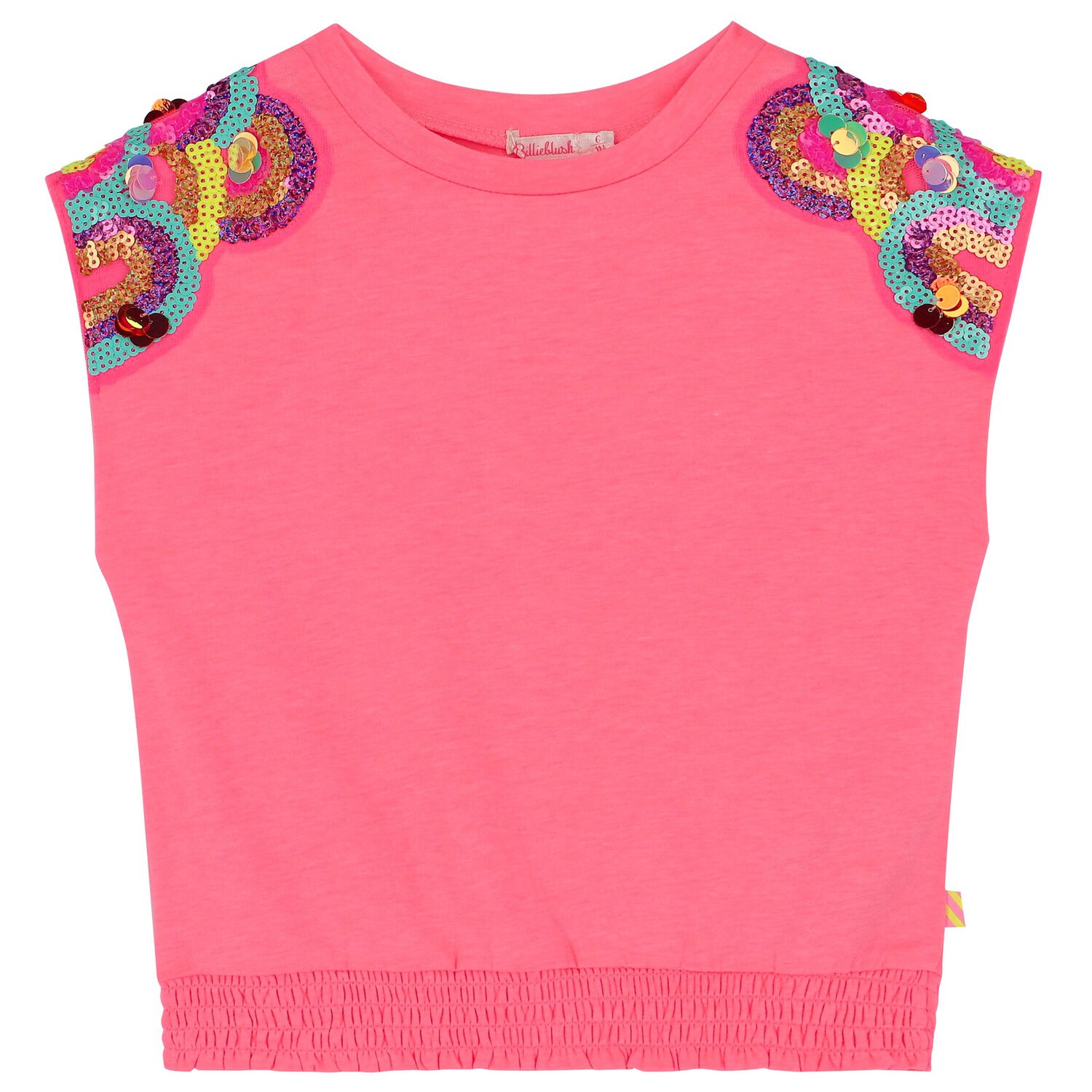 Girls Pink Sequins T-Shirt, 1, hi-res image number null