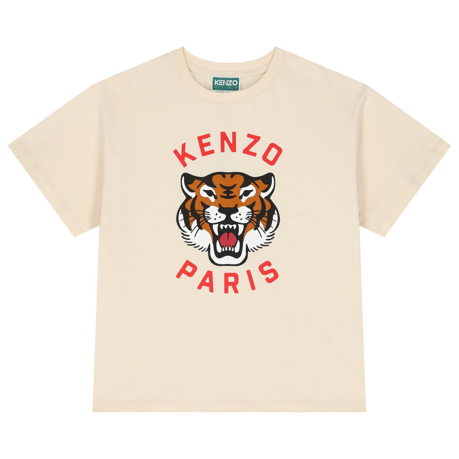 تي شيرت باللون العاجي بشعار النمر المحظوظ, 2, hi-res