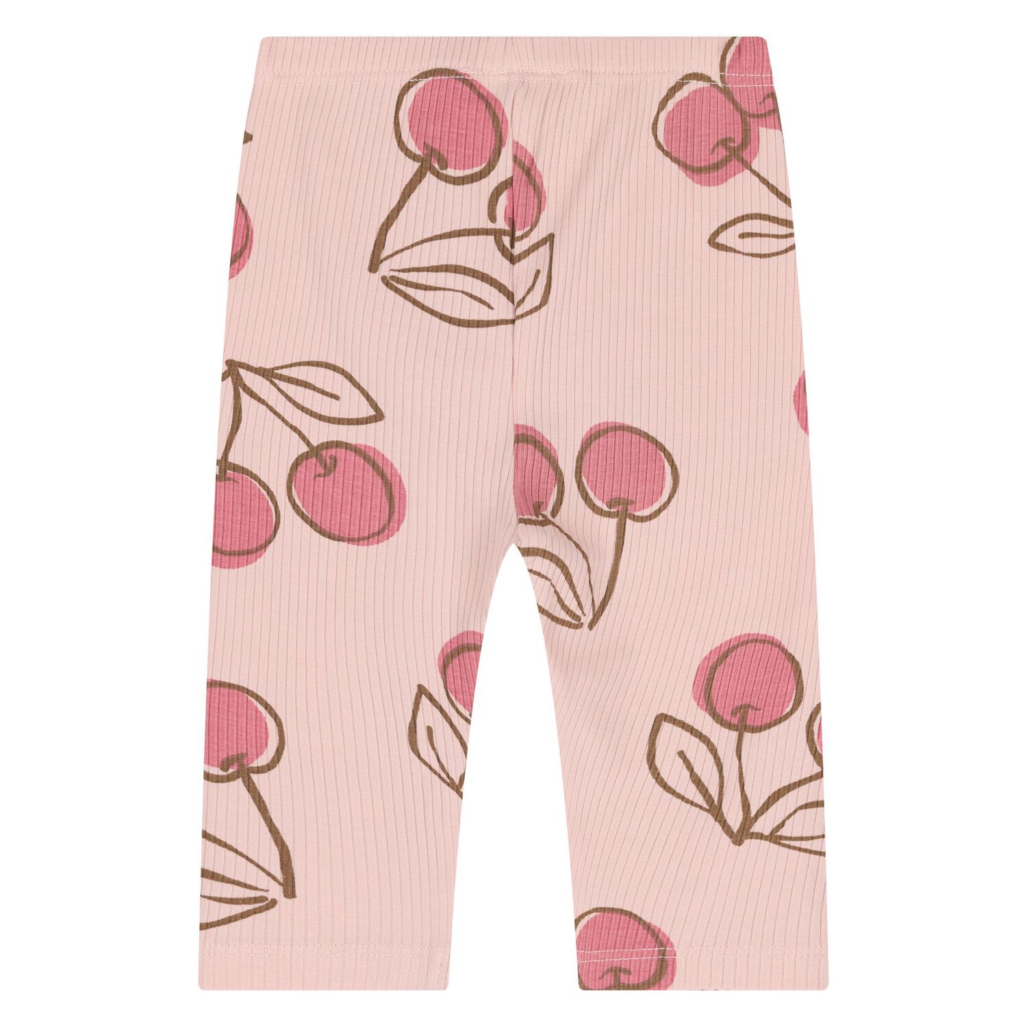 Younger Girls Beige & Pink Cherry Leggings Set, 1, hi-res