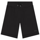 شورت بشعار أسود للأولاد, 1, hi-res