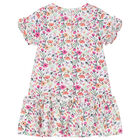 Baby Girls White Floral Dress, 1, hi-res