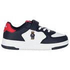 Boys White Logo Trainers, 1, hi-res