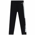 بنطلون رياضى بالشعار باللون الاسود للاولاد, 1, hi-res