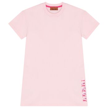 Girls Pink Logo T-Shirt Dress