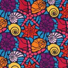 Girls Multi-Colored Sea Shells Swimsuit, 1, hi-res