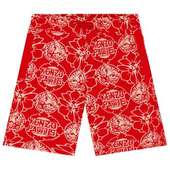 Boys Red Logo Shorts