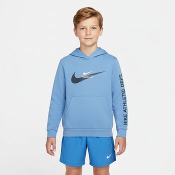 Boys Blue Logo Hooded Top