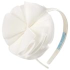 طوق رأس مزين بالزهور باللون العاجية للبنات, 1, hi-res