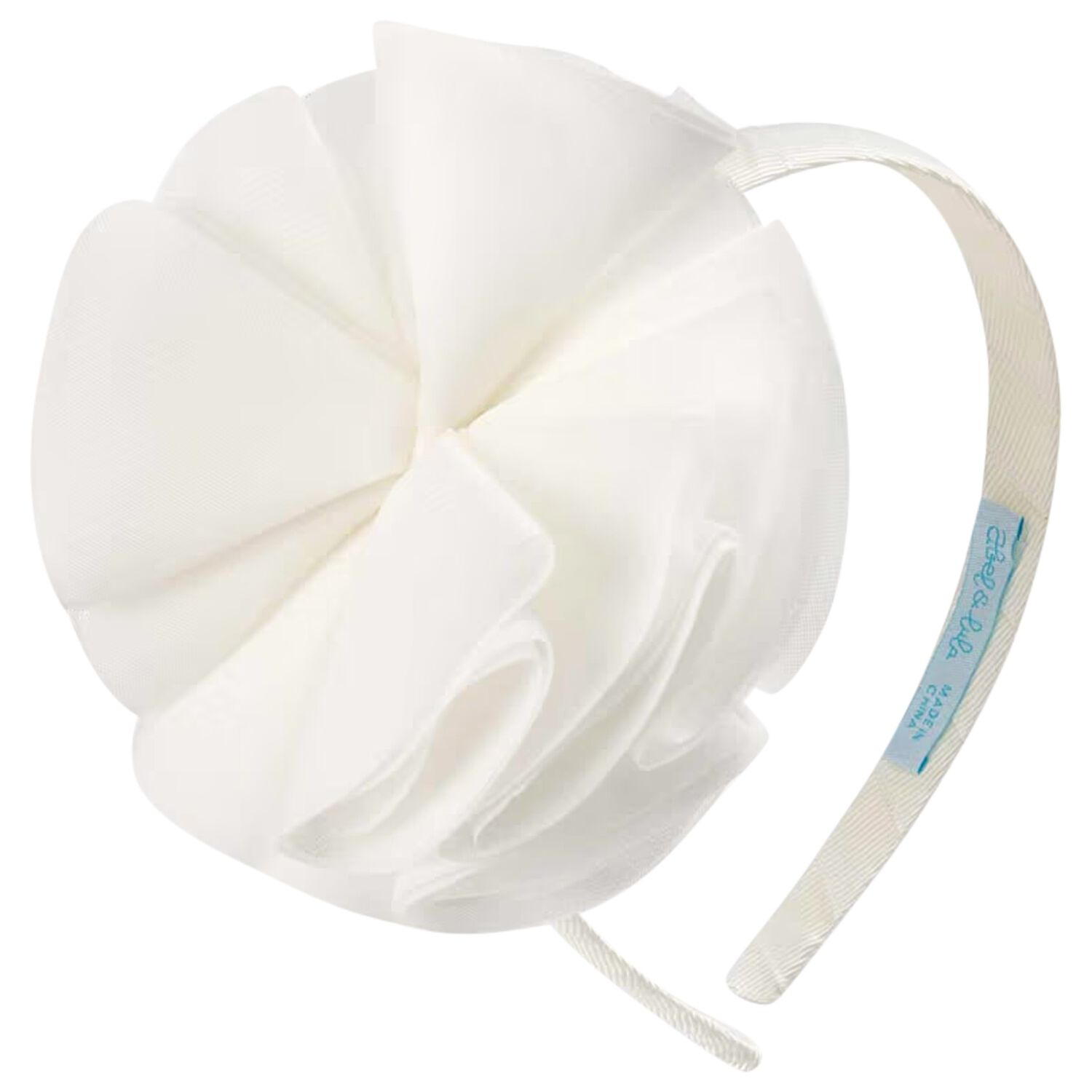 طوق رأس مزين بالزهور باللون العاجية للبنات, 1, hi-res