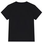 Girls Black Logo T-Shirt, 1, hi-res