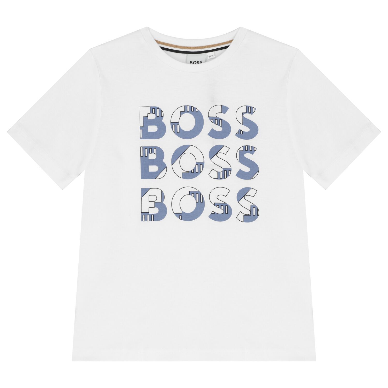 Boys White Logo T-Shirt, 2, hi-res image number null