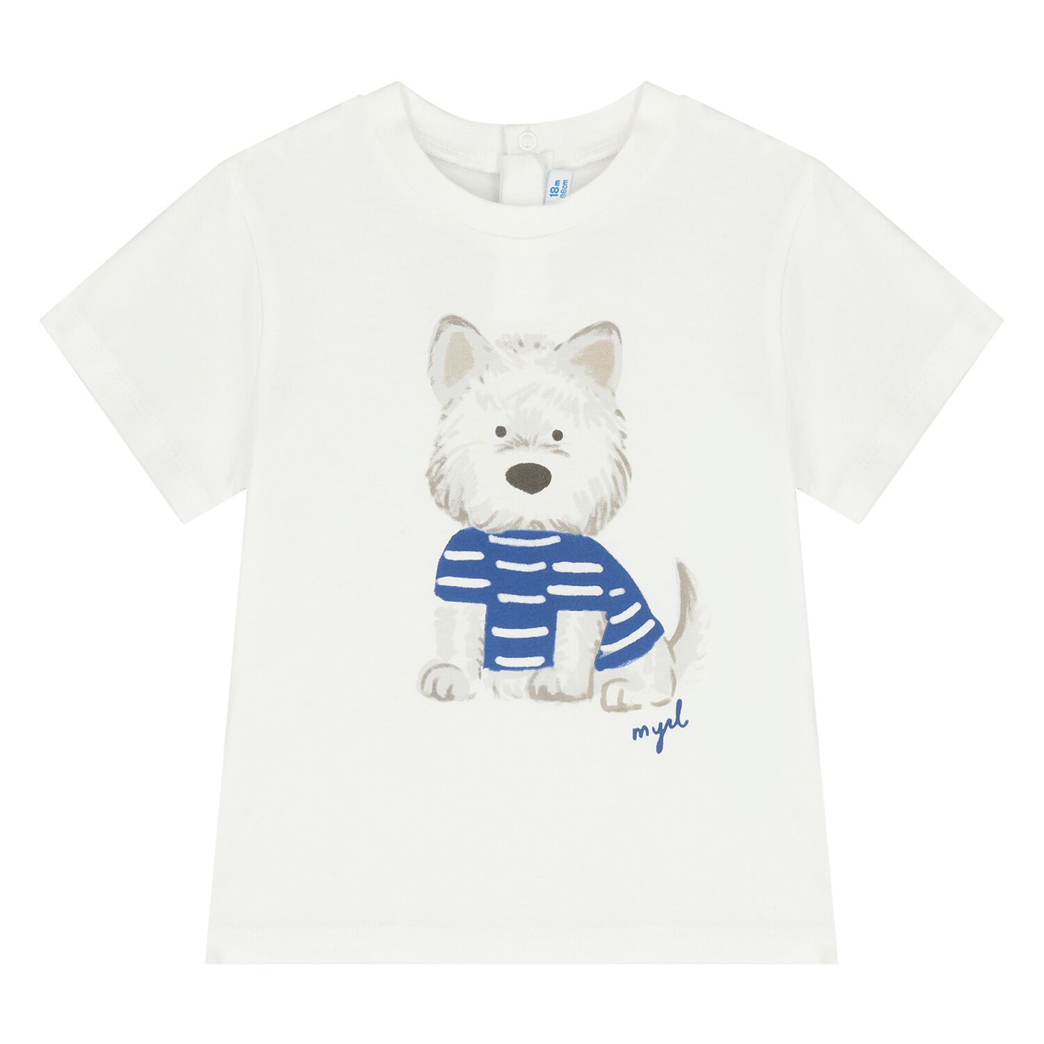Younger Boys Ivory Puppy T-Shirt , 2, hi-res