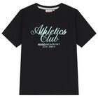 Boys Black Logo T-Shirt, 1, hi-res