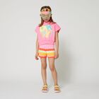 بلوزة بنات باللون الوردي بغطاء رأس , 1, hi-res