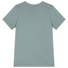 طقم شورت اولاد بالشعار باللون الاخضر والكحلى , 2, hi-res