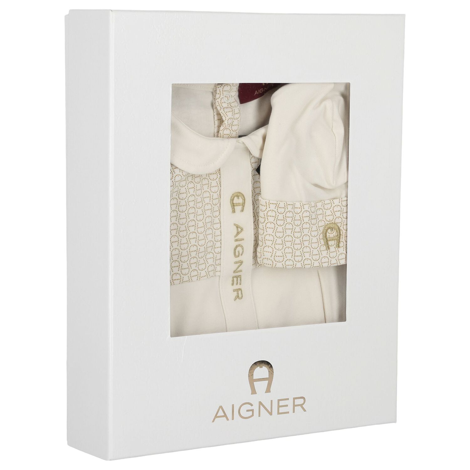 Ivory Logo Babygrow & Hat Gift Set, 1, hi-res image number null