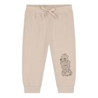 Baby Boys Beige Joggers, 1, hi-res