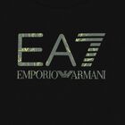 تيشيرت أولاد بالشعار باللون الأسود, 1, hi-res