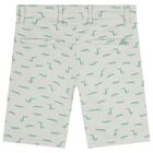 Boys Grey Crocodile Shorts, 1, hi-res