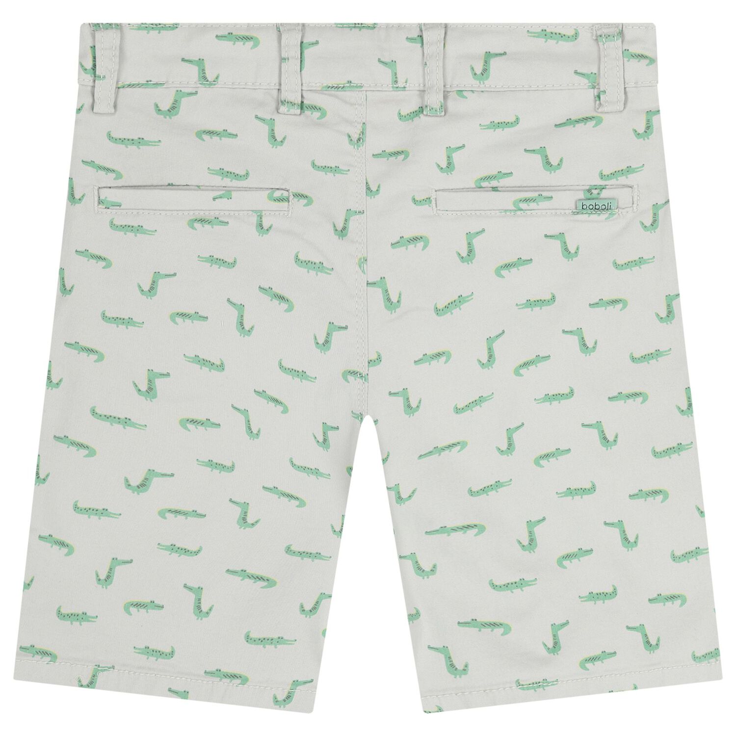 Boys Grey Crocodile Shorts, 1, hi-res