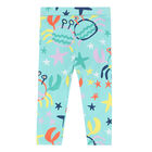 Younger Girls Green Nylon Leggings, 1, hi-res