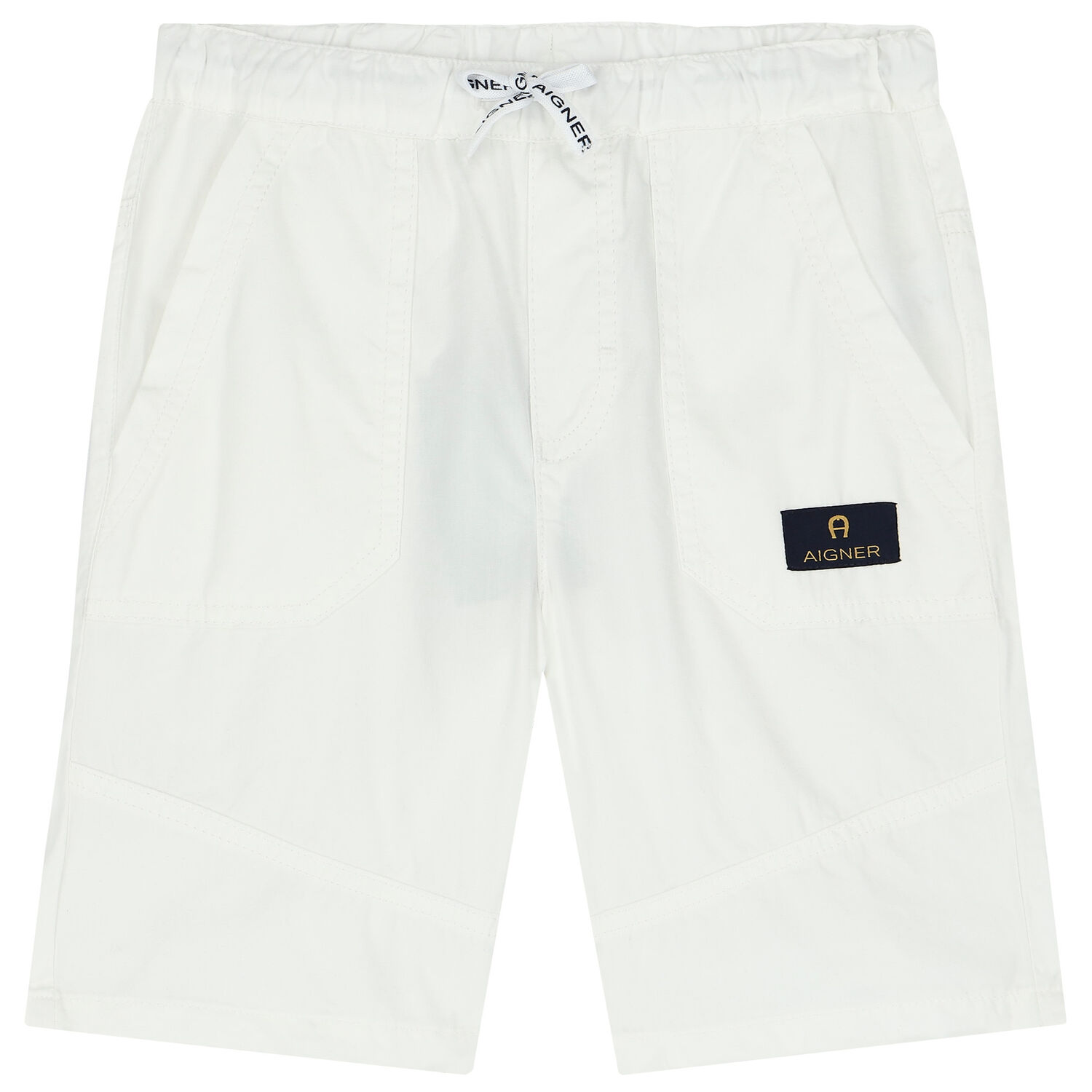 Boys White Logo Chino Shorts, 1, hi-res image number null