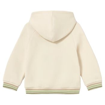 Younger Boys Ivory Dino Hooded Top