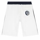 Boys White Logo Shorts, 2, hi-res