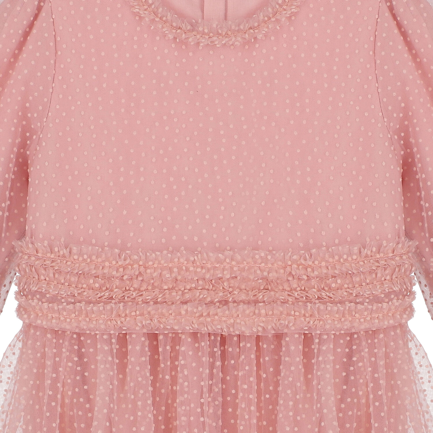 Girls Pink Tulle Dress, 1, hi-res