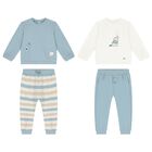 Baby Boys Blue & Ivory Tracksuits ( 2-Pack ), 1, hi-res