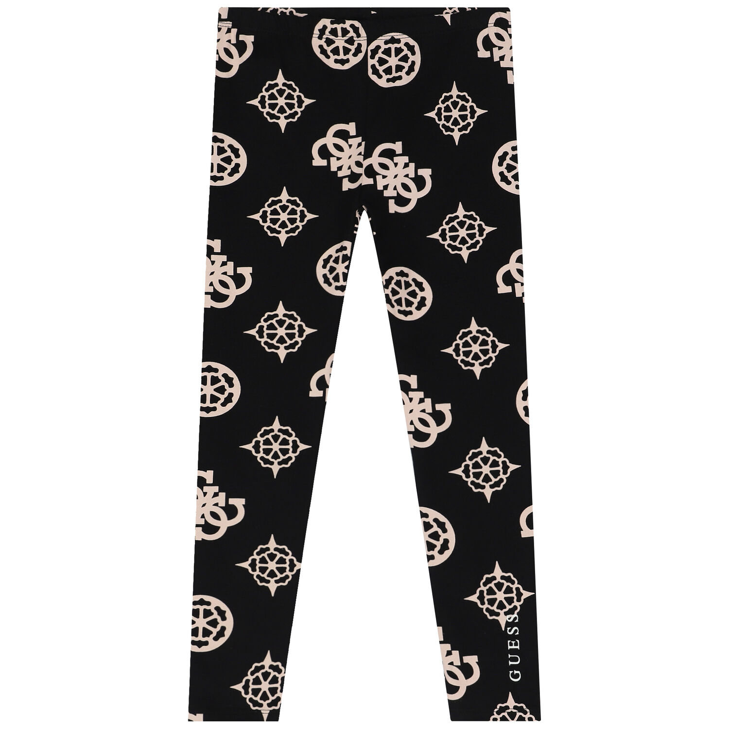 Girls Black Logo Leggings, 2, hi-res