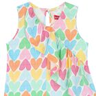 Girls Multi-Coloured Heart Playsuit, 1, hi-res