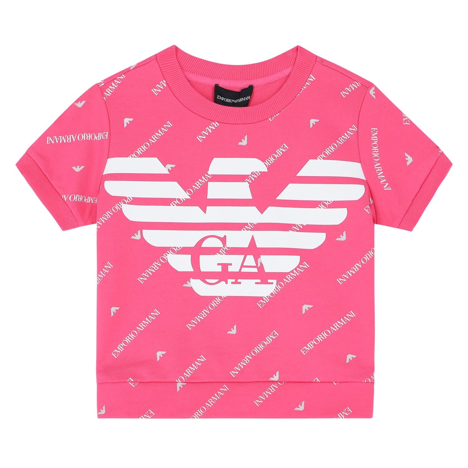 Girls Pink Logo Shorts Set, 1, hi-res image number null