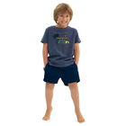 Boys Navy Blue Tailored Swim Shorts, 1, hi-res