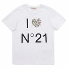 تيشيرت بالشعار باللون الابيض للبنات, 1, hi-res