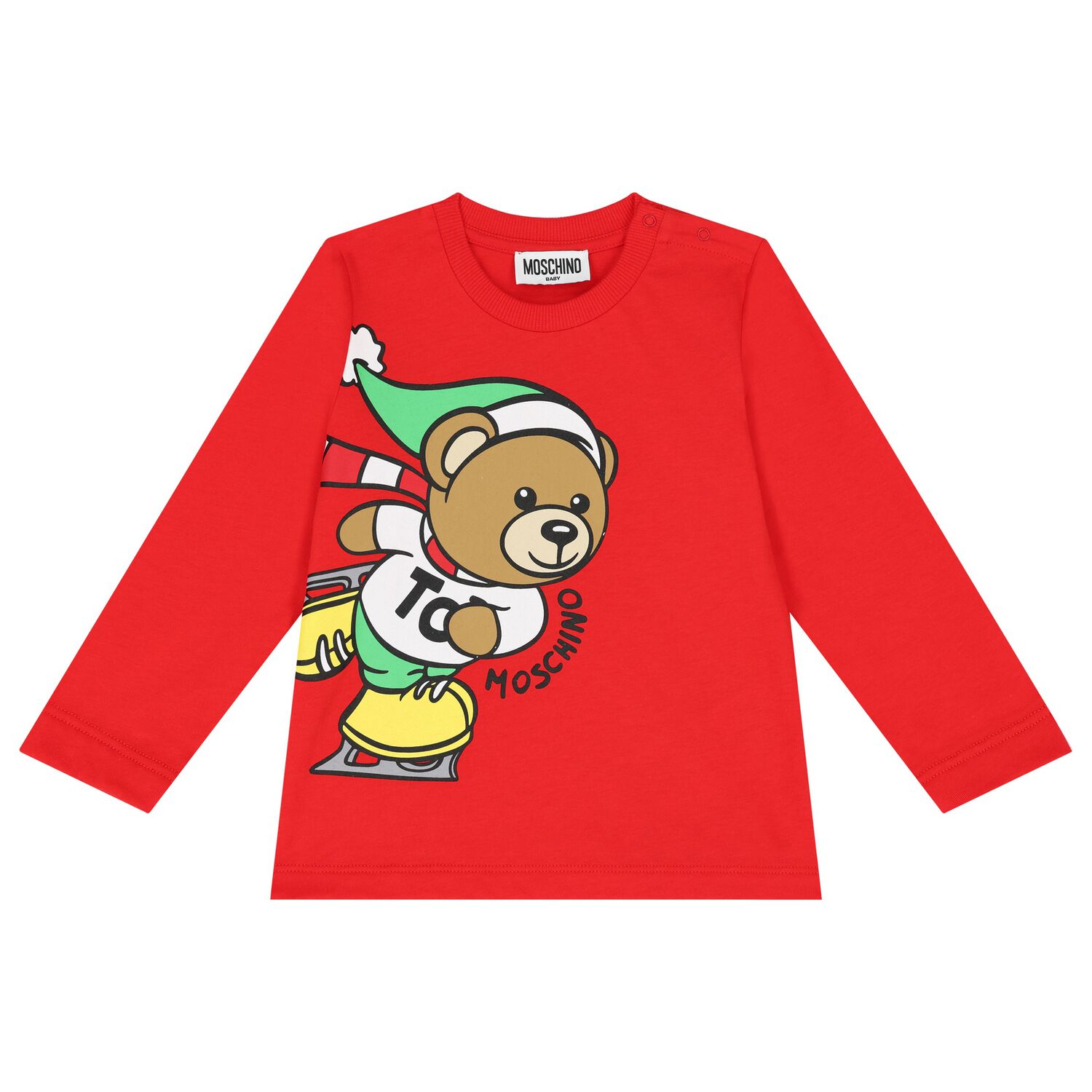 Red Teddy Bear Logo Long Sleeve Top, 2, hi-res image number null