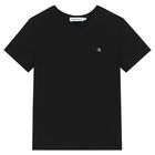 Boys Black Logo T-Shirt, 1, hi-res