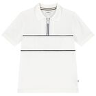 Boys White Mini-Me Logo Polo Shirt, 1, hi-res