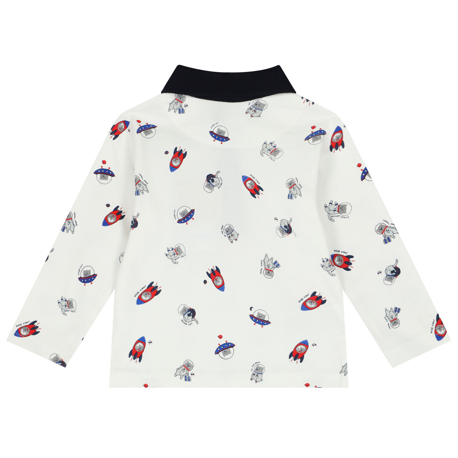 تيشيرت بولو أولاد باللون العاجي, 1, hi-res