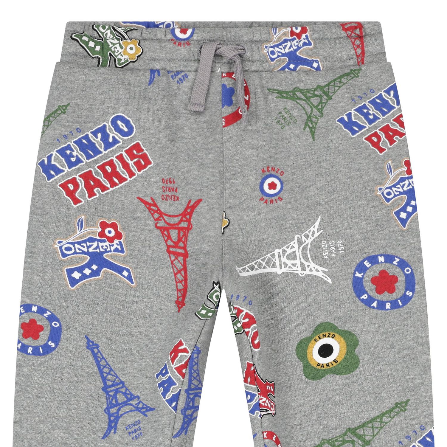 بنطلون رياضى بالشعار باللون الرمادى للاولاد, 1, hi-res