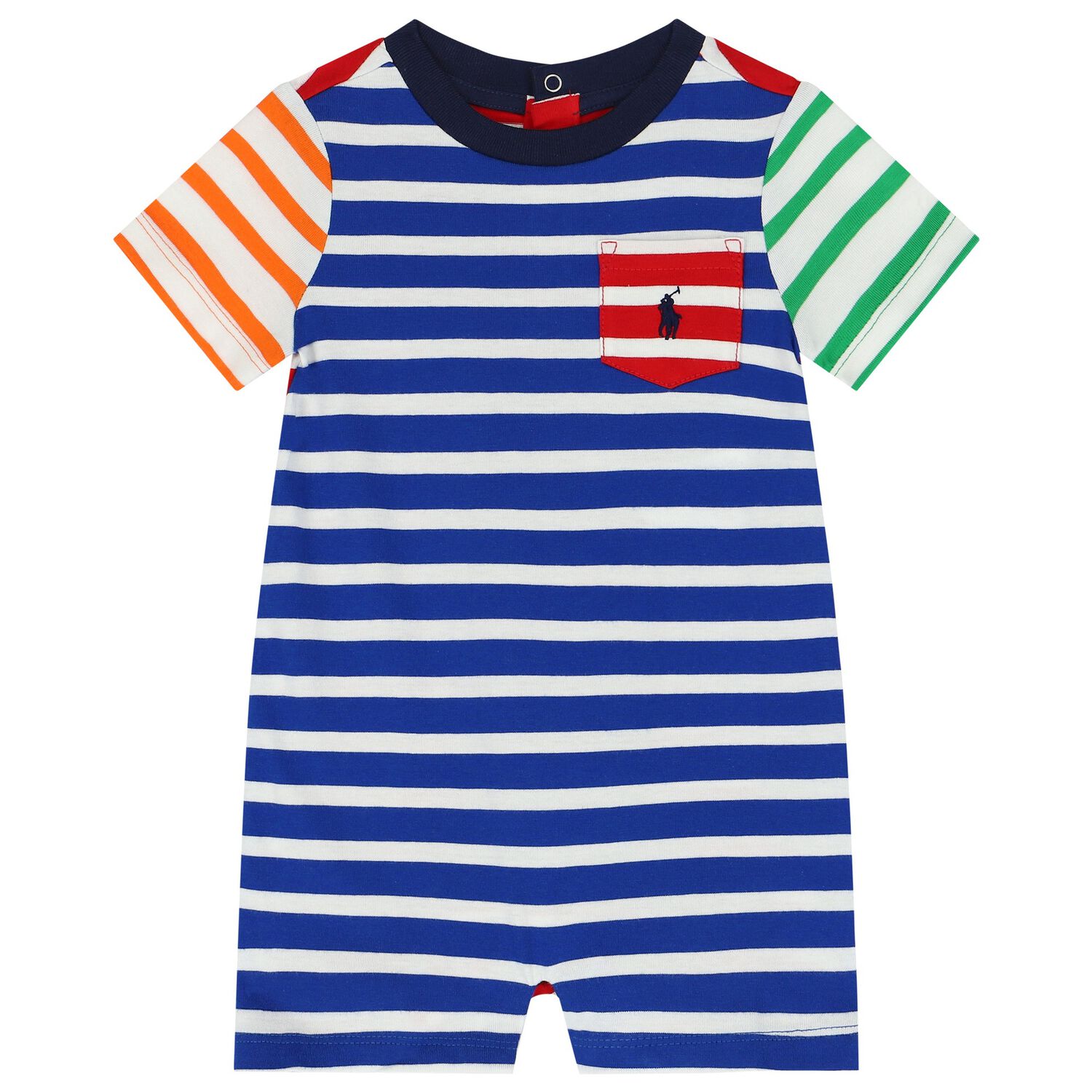 Baby Boys Multi-Colored Logo Romper, 1, hi-res image number null