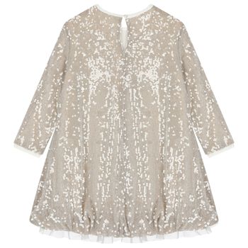Girls Gold & Silver Embellished Dress