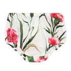 طقم فستان بطبعة الزهور باللون العاجي والأحمر, 1, hi-res