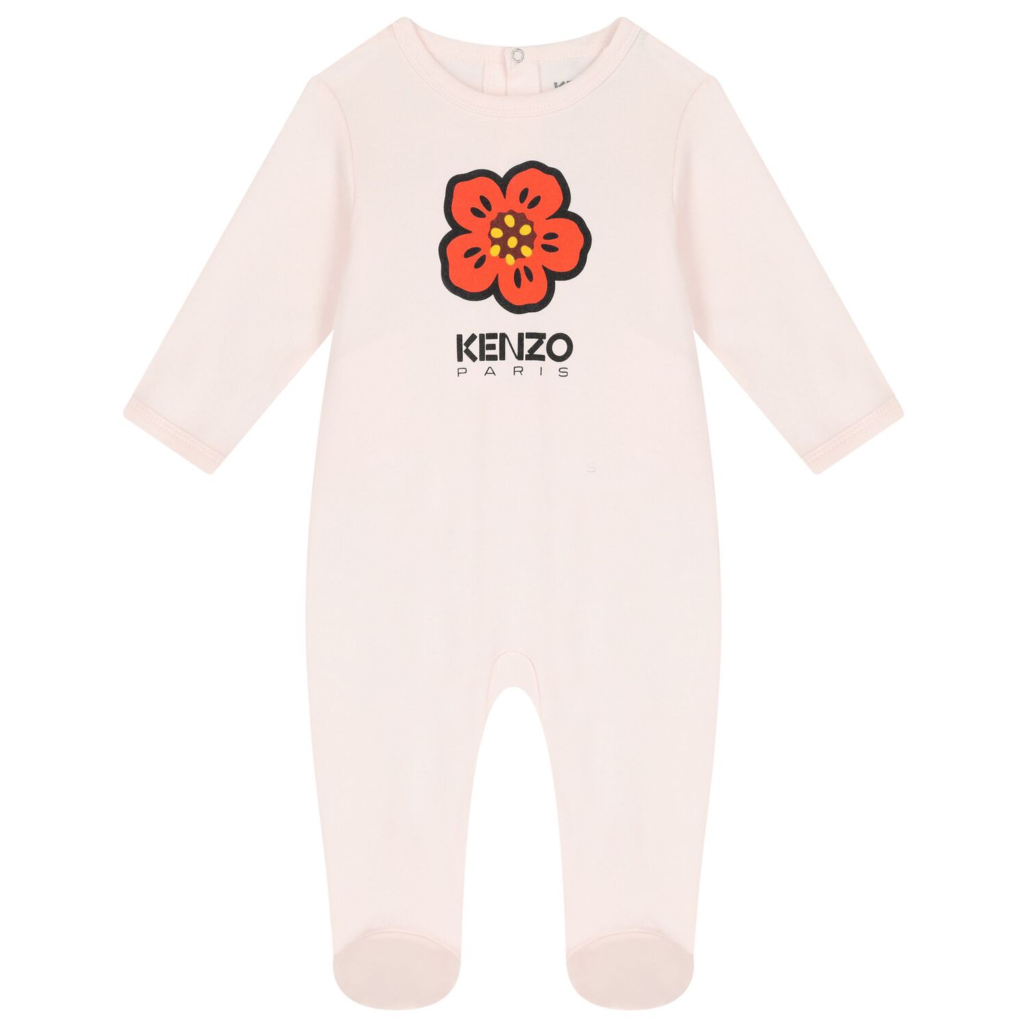 Baby Girls White & Pink Boke Flower Babygrows ( 2 Pack ), 2, hi-res